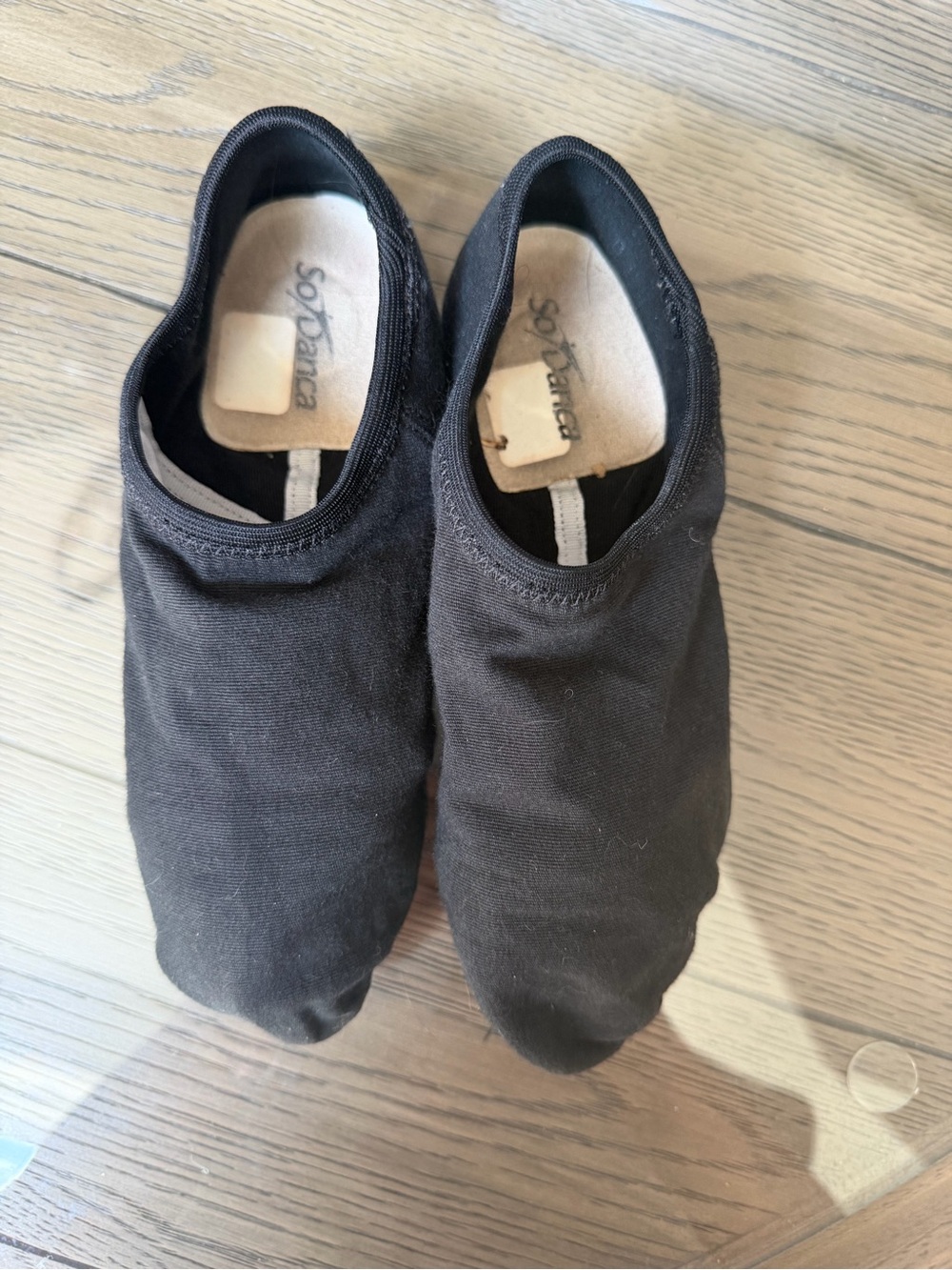 SoDanca Womens Black Canvas Slip-On Dance Sneakers